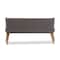 Baxton Studio Melody Grey and Natural Wood Finishing 3-Seater Settee Bench 131-7103 - alternate 6